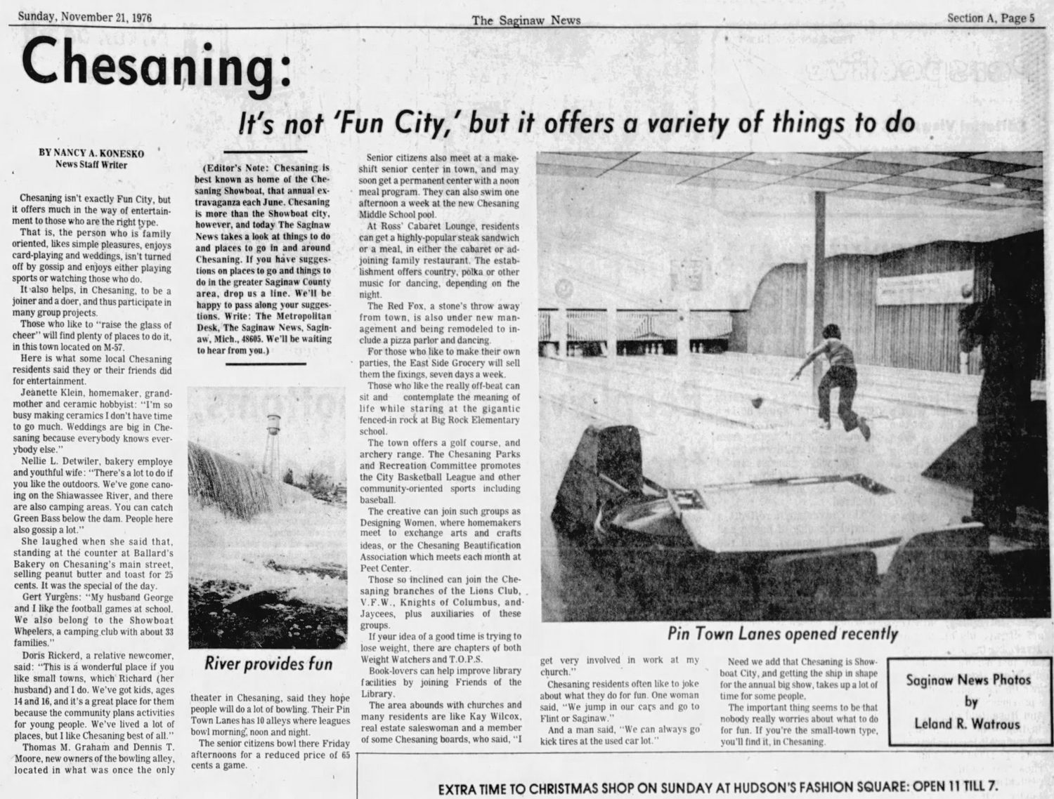 Town Theatre - November 1976 Article On Pin Town Lanes